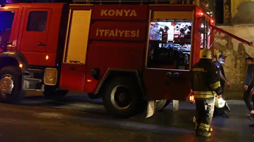 Konya'da evde çıkan yangın söndürüldü