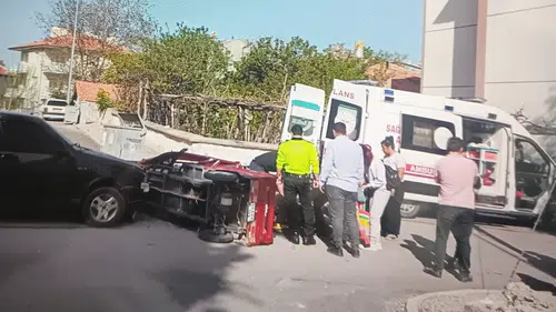 Konya'da otomobil ile elektrikli motosiklet çarpıştı