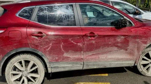 Cip, üst geçit inşaatında çalışan işçilere çarptı: 2 yaralı