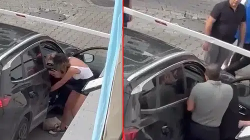 Otoparkta ortalık karıştı! İki kadın birbirine girdi