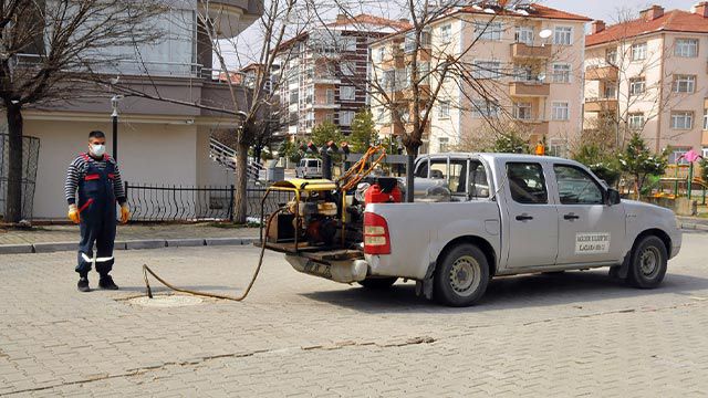 Akşehir Belediyesi'nden haşereyle mücadele çalışmaları