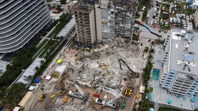 Miami'de çöken binanın enkazından çıkarılan ceset sayısı 97'ye yükseldi