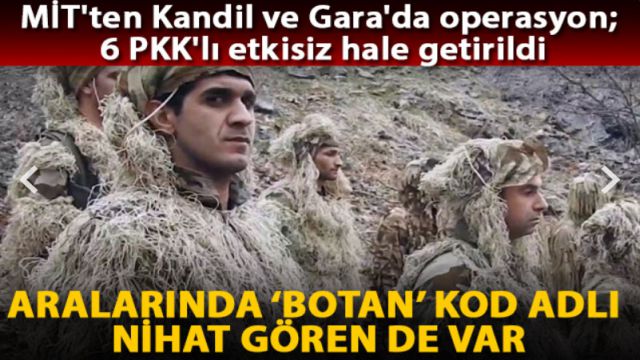 6 PKK'lı etkisiz hale getirildi