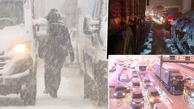 İstanbul'da kar esareti! 