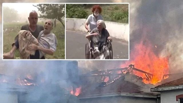 İstanbul Balıklı Rum Hastanesi'nin çatısında yangın