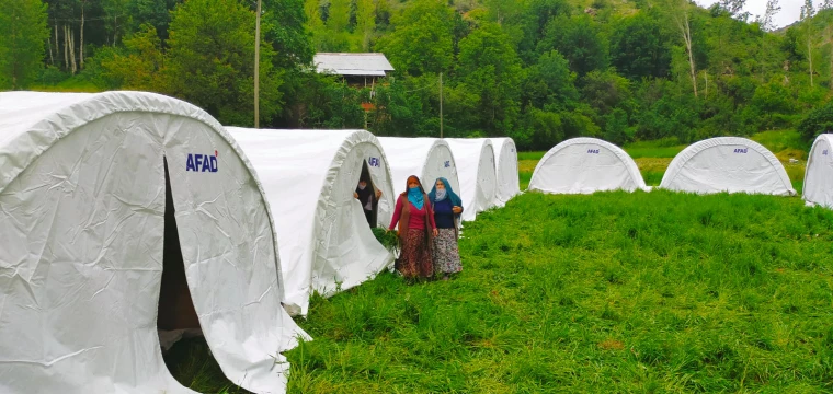 AFAD Erzurum'da çadır kurdu