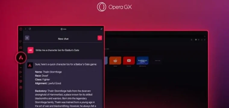 Opera GX'ye Üretken AI Sohbet Robotu Aria