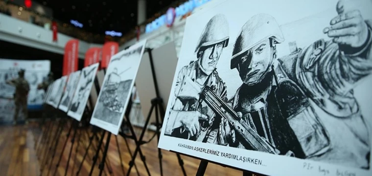 Ankara'da "Mehmetçiğin Kaleminden" resim sergisi