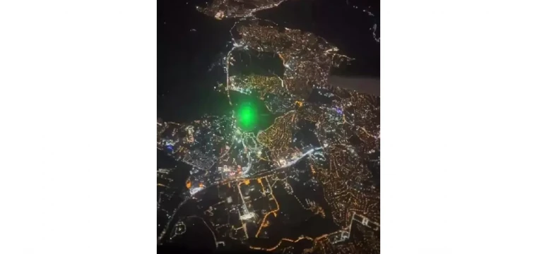 THY yolcu uçağına lazer ışıklı taciz