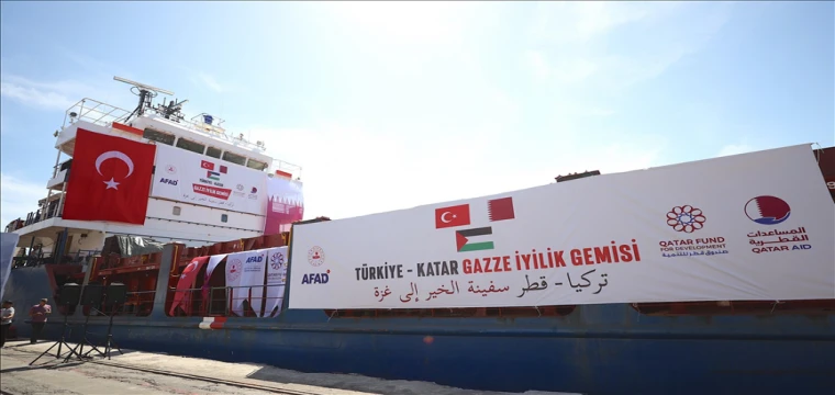 Gazze'ye yardım ulaştıracak "Türkiye-Katar Gazze İyilik Gemisi" M