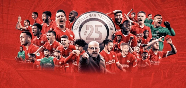 PSV, Eredivisie'de 25. şampiyonluğuna ulaştı