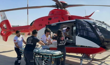 Ambulans helikopter, 8 aylık bebek için havalandı!