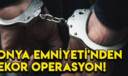 Konya Emniyeti'nden rekor operasyon: 75 kişi cezaevine gönderildi!