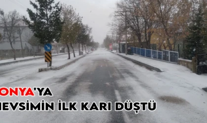 Konya'ya mevsimin ilk karı düştü