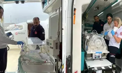 Ambulans uçak, 2 günlük İnci bebek için havalandı
