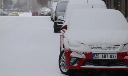 Erzurum, Kars ve Ardahan'da kar yağışı etkili oldu