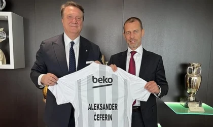 Beşiktaş Başkanı, UEFA Başkanı'yla görüştü