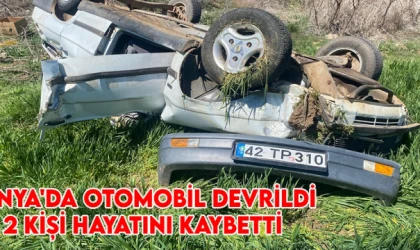 Konya'da otomobil devrildi 2 kişi hayatını kaybetti