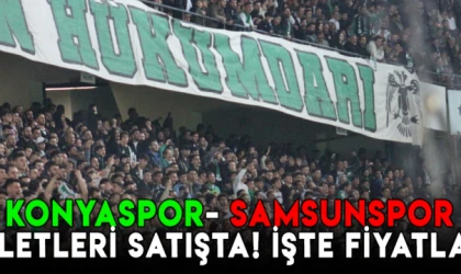 Konyaspor- Samsunspor biletleri satışta! İŞTE FİYATLAR
