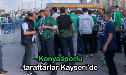 Konyasporlu taraftarlar Kayseri’de 