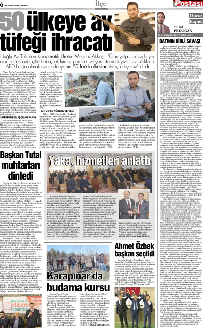 3 Şubat 2018 6
