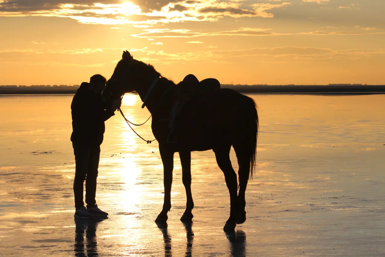 Tuz Gölü'nde gün batımı kızıl tonlarıyla görsel şölen oluşturdu 3