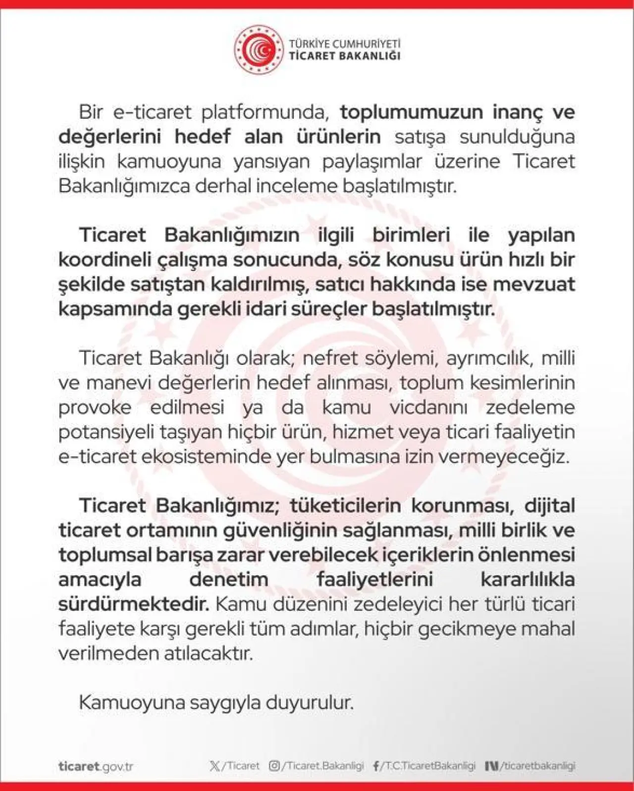 Cumhuriyet Muhafızı adlı ürün satıştan kaldırıldı