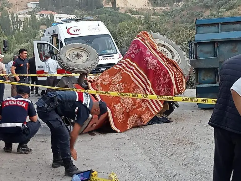 Aydın’da traktör devrildi; 1 ölü, 1 yaralı