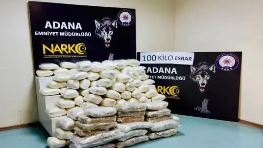 Adanada 100 kilo esrar ele geçirildi; 3 tutuklama