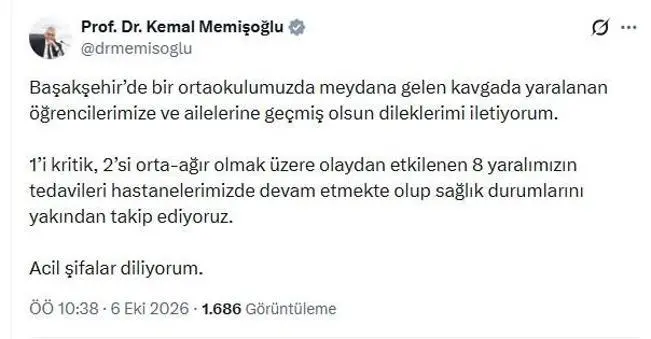 Başakşehirde okulda kavgada 8 öğrenci yaralandı