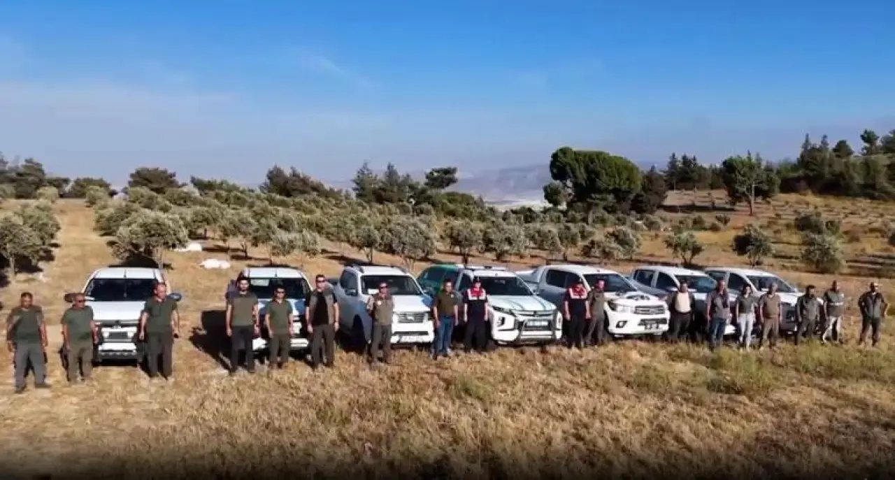 Dronla tespit edilen 9 kaçak avcı yakalandı